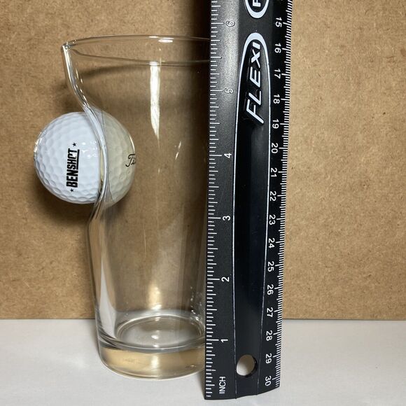 Ben Shot Novelty Pint Golf Glass with Embedded Titleist #4 Golf Ball 16 Oz - Picture 8 of 9